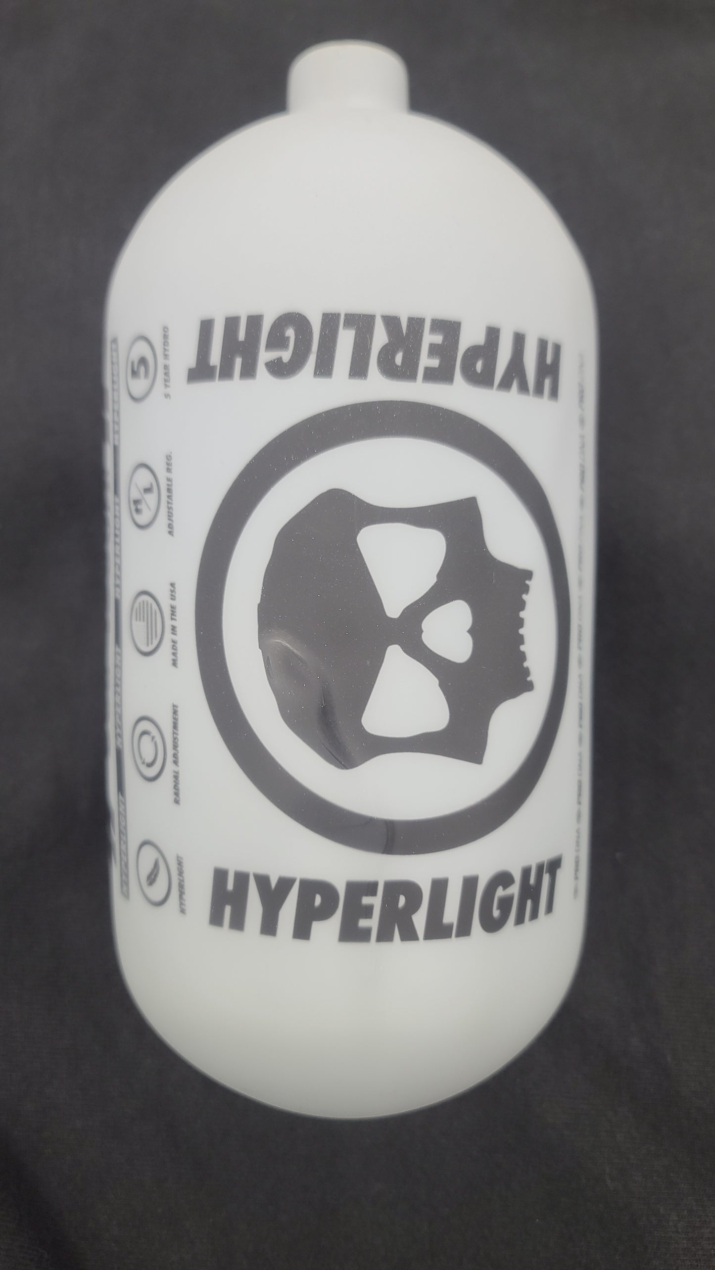 Infamous "FROZEN MATTE" Hyperlight Air Tank - (80ci / 4500psi) Gray / Black