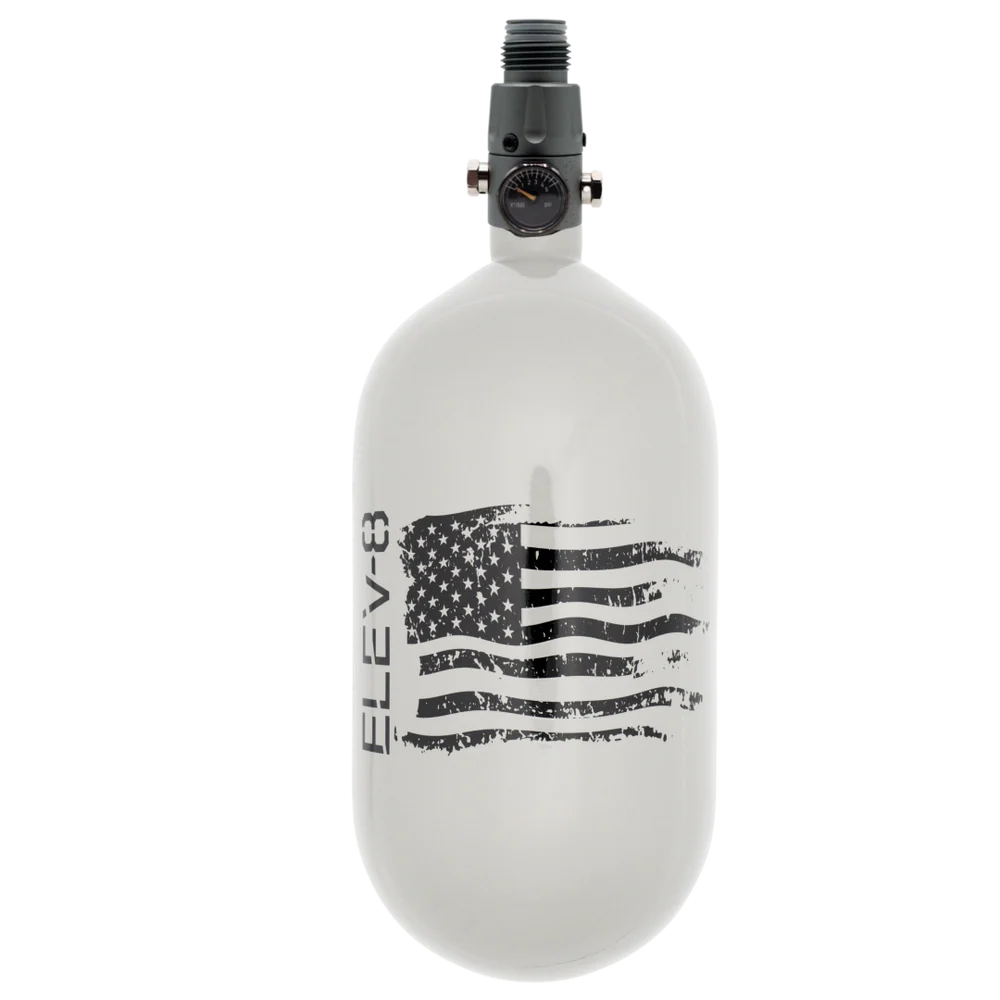 ELEV-8 Air Tank - 77ci/4500 Gloss Pewter / Black Flag