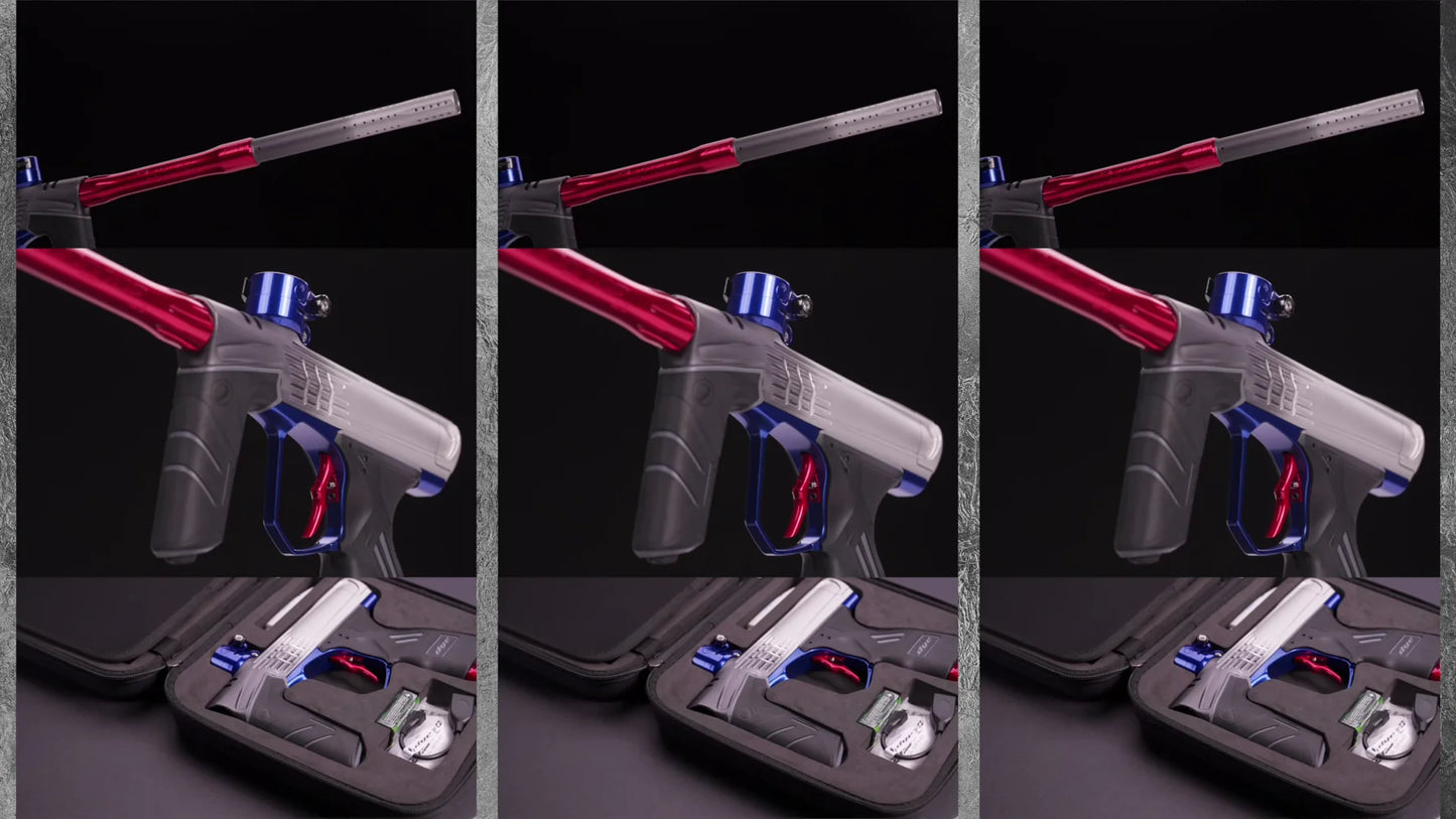 Dye DSR+ Icon Paintball Gun - Patriot Gray Silver