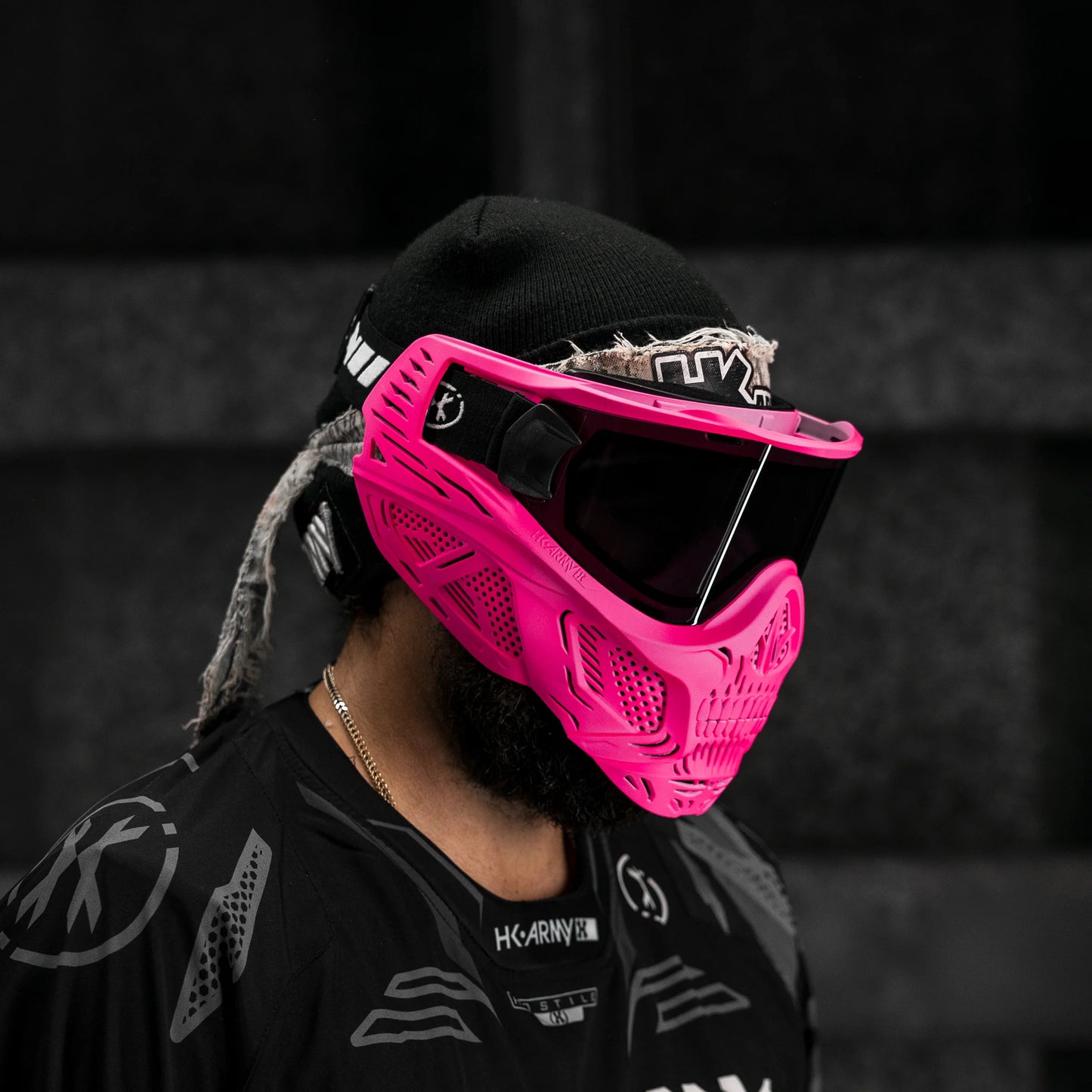 HK Army HSTL Skull Goggle - Neon Pink ( Smoke Lens )