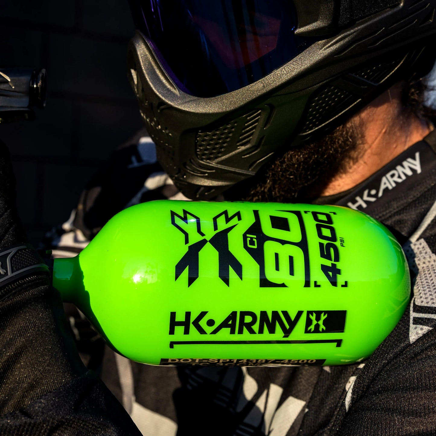 HK Rush Extra Lite Air Tank - RUSH  (80ci/ 4500psi) Green/Black