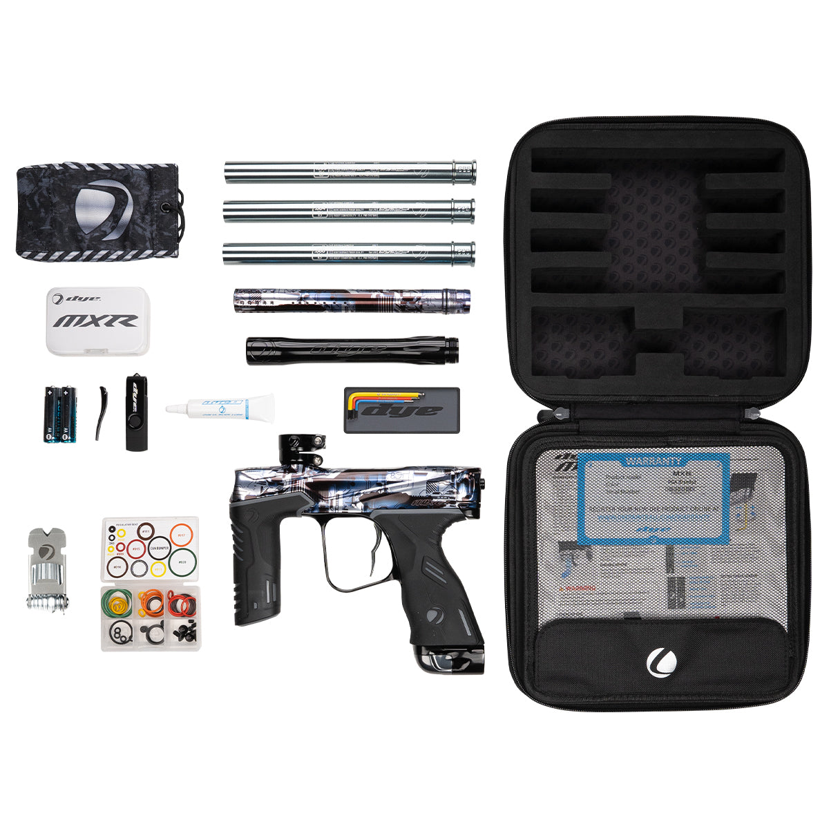 Dye MXR Paintball Gun - (PGA Deathstar) Black Blue Gray