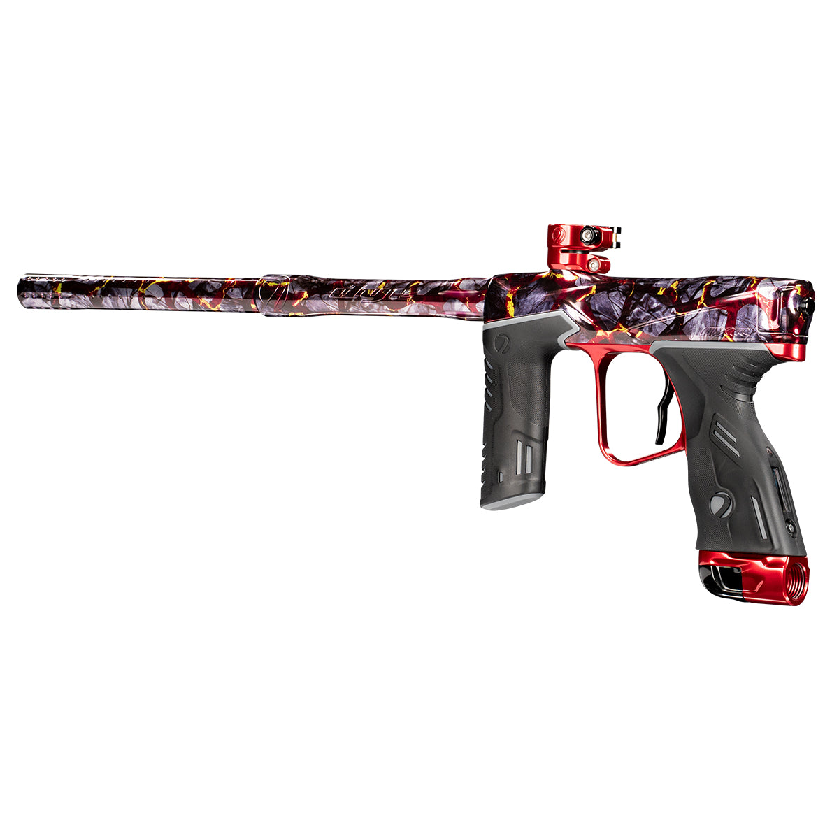 Dye MXR Paintball Gun - (PGA Volcanic) Black Red Polish