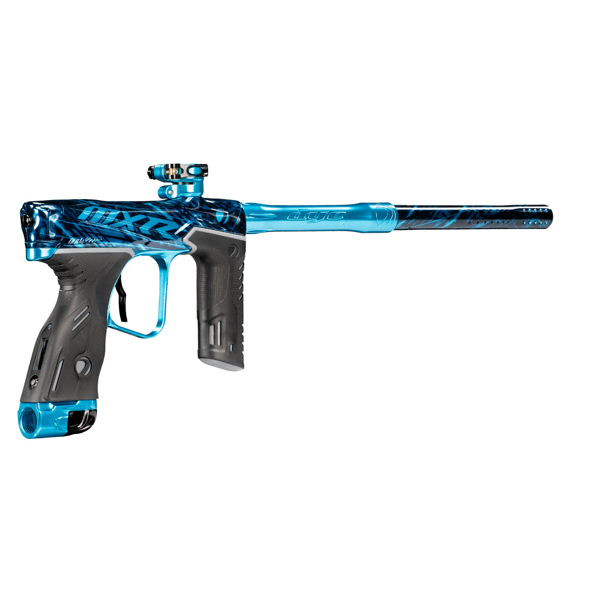 Dye MXR Paintball Gun - (PGA Branded) Black Cyan Polish