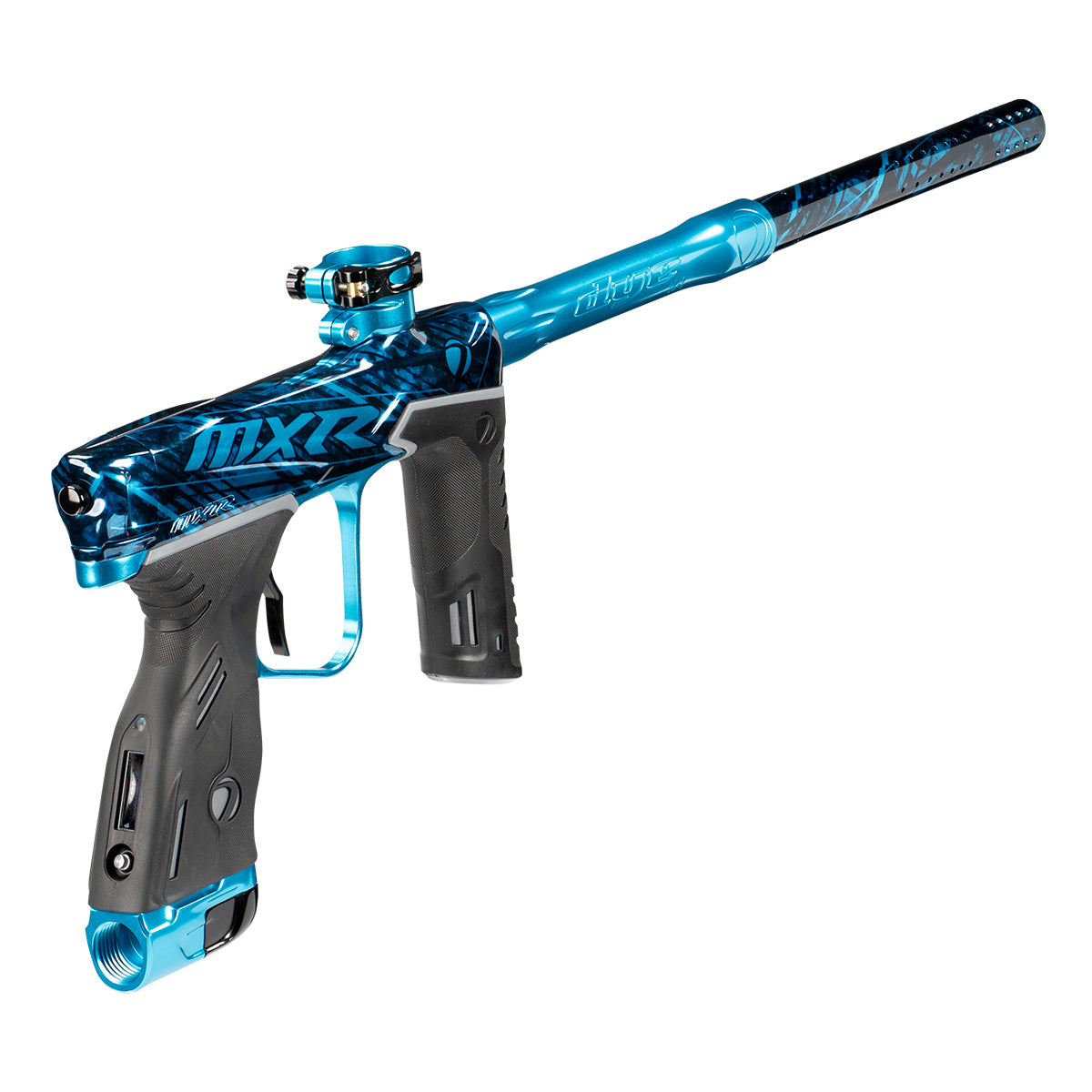 Dye MXR Paintball Gun - (PGA Branded) Black Cyan Polish