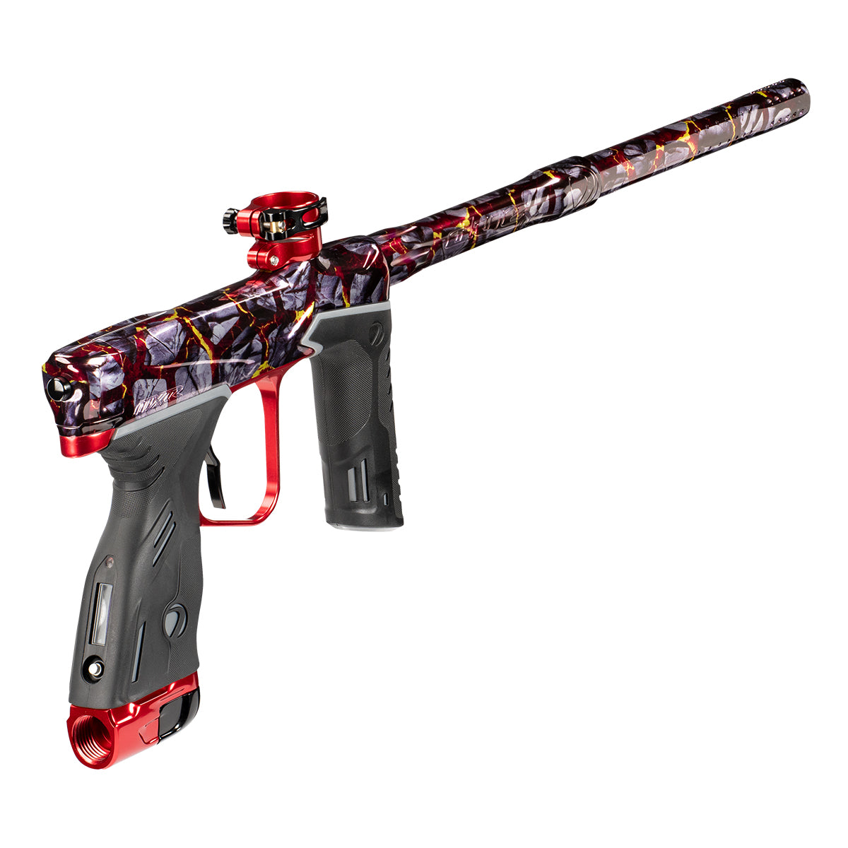 Dye MXR Paintball Gun - (PGA Volcanic) Black Red Polish