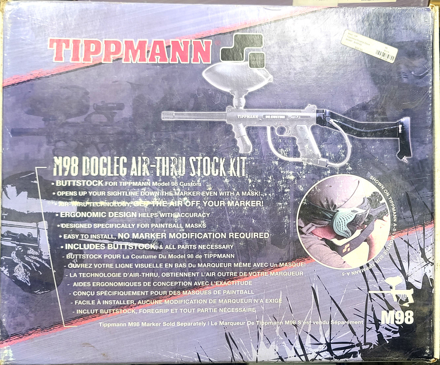 Tippmann M98  Dogleg Air-Thru Stock Kit (black)