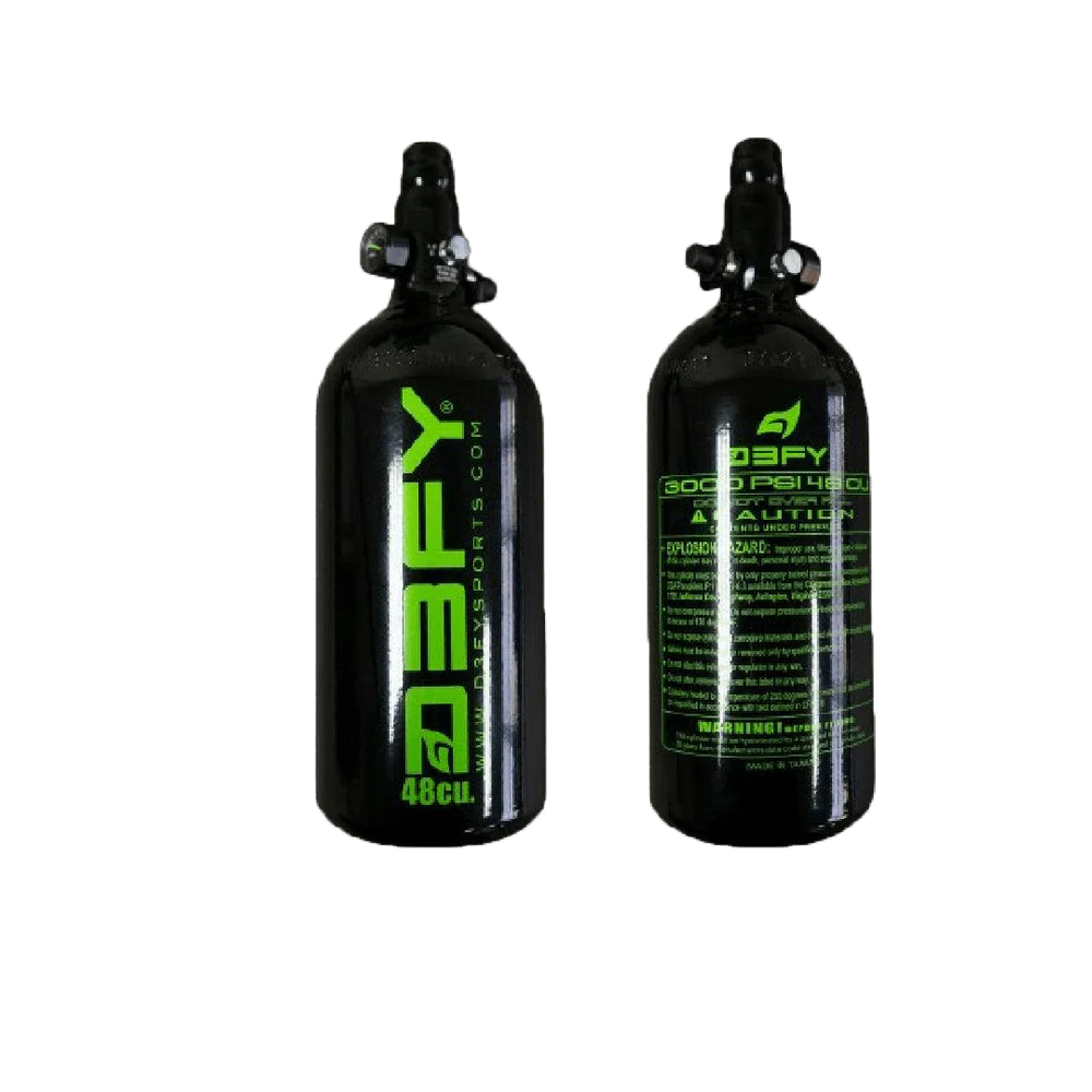 D3FY (Defy) Compressed Air Tank - (48ci, Aluminum Basic) Black/Green
