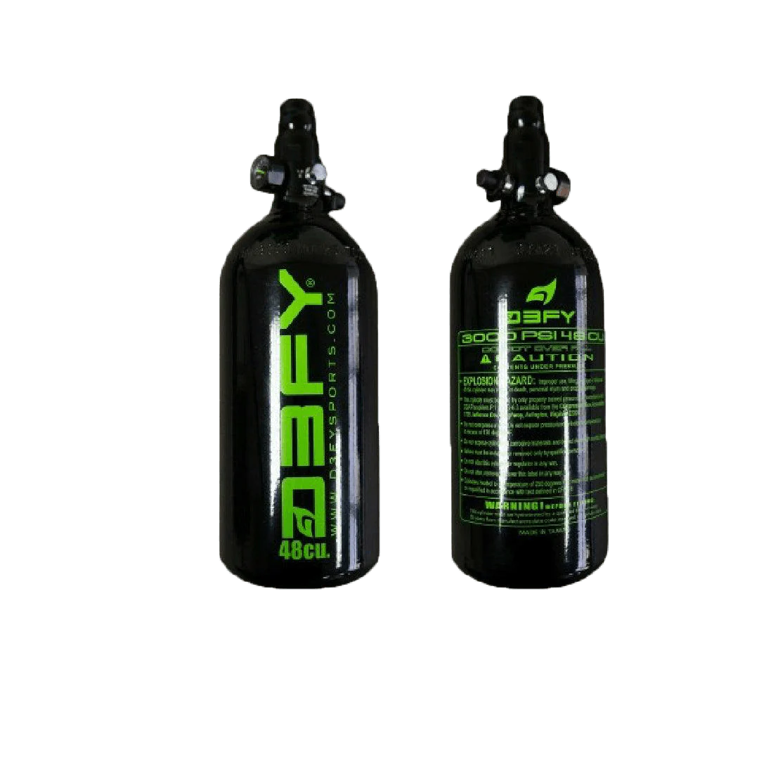 D3FY (Defy) Compressed Air Tank - (48ci, Aluminum Basic) Black/Green