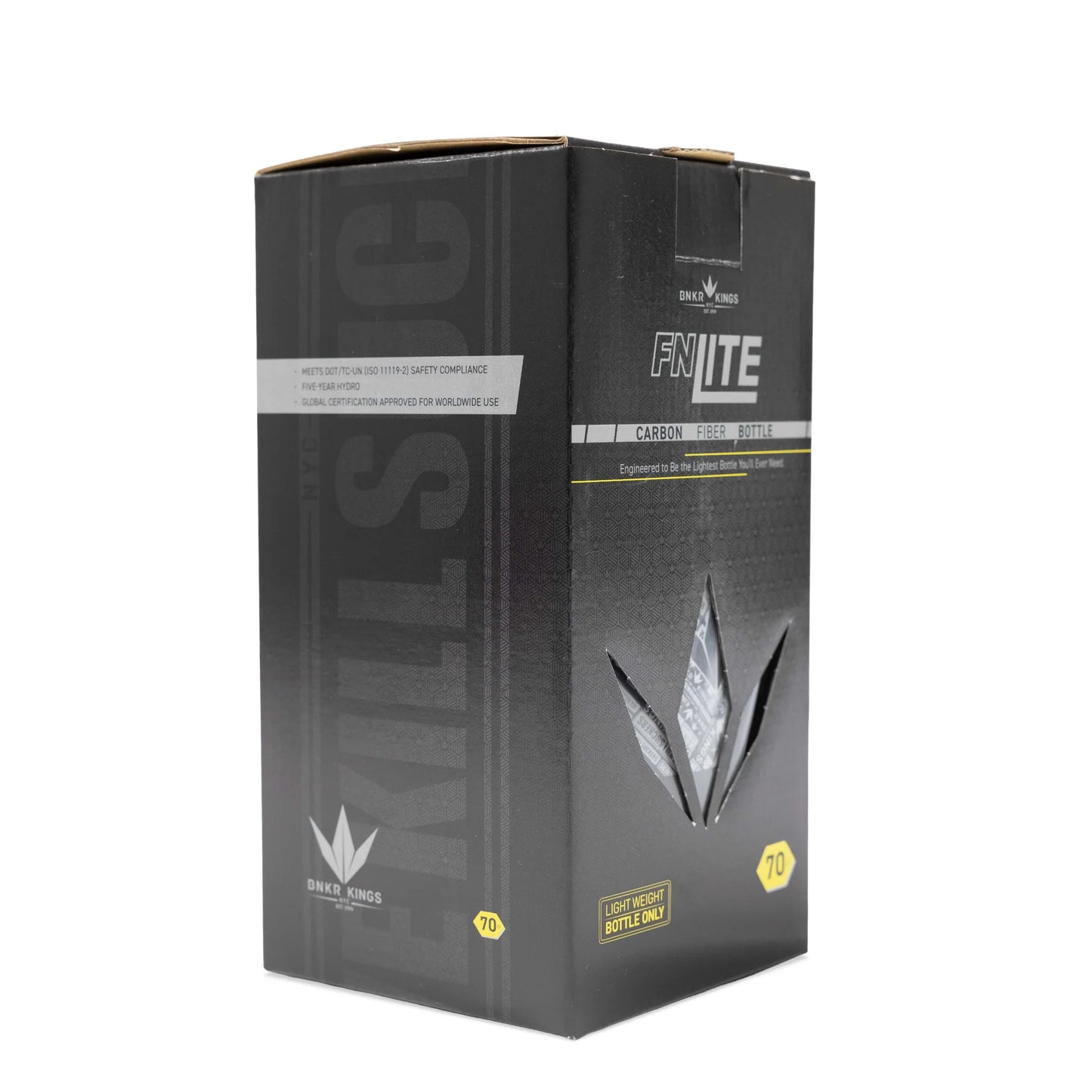 BunkerKings FN Lite Air Tank - 70ci Black WKS (BOTTLE ONLY)