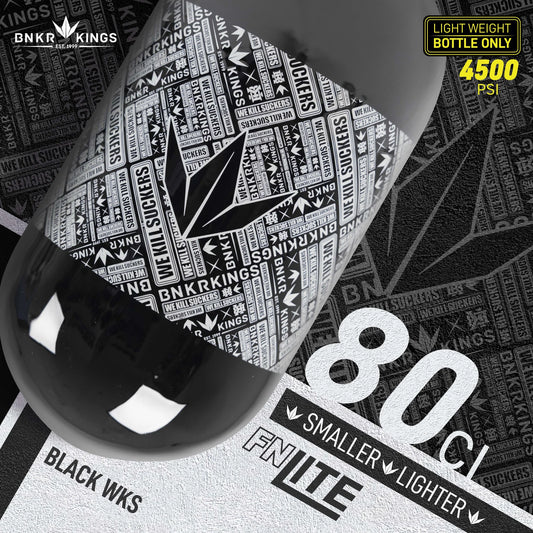 BunkerKings FN Lite Air Tank - 80ci Black WKS (BOTTLE ONLY)