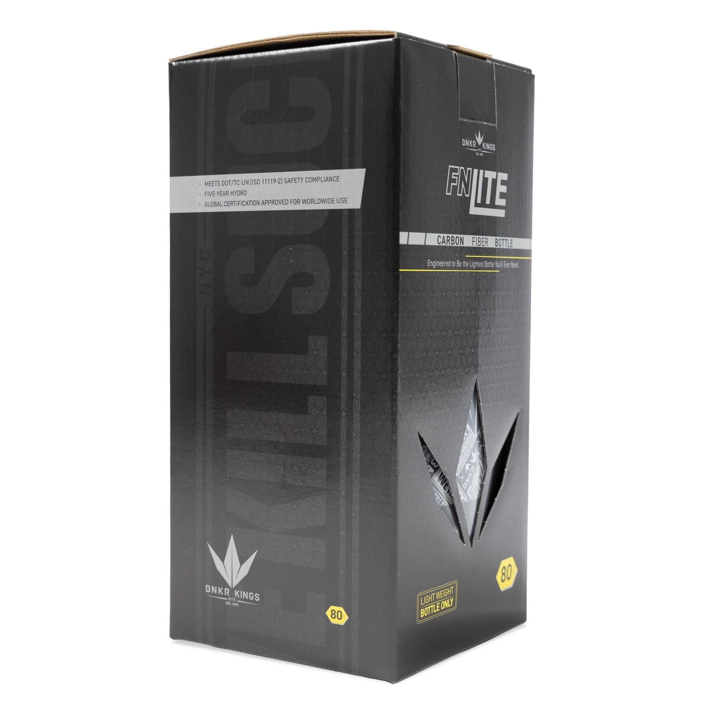 BunkerKings FN Lite Air Tank - 80ci Black WKS (BOTTLE ONLY)