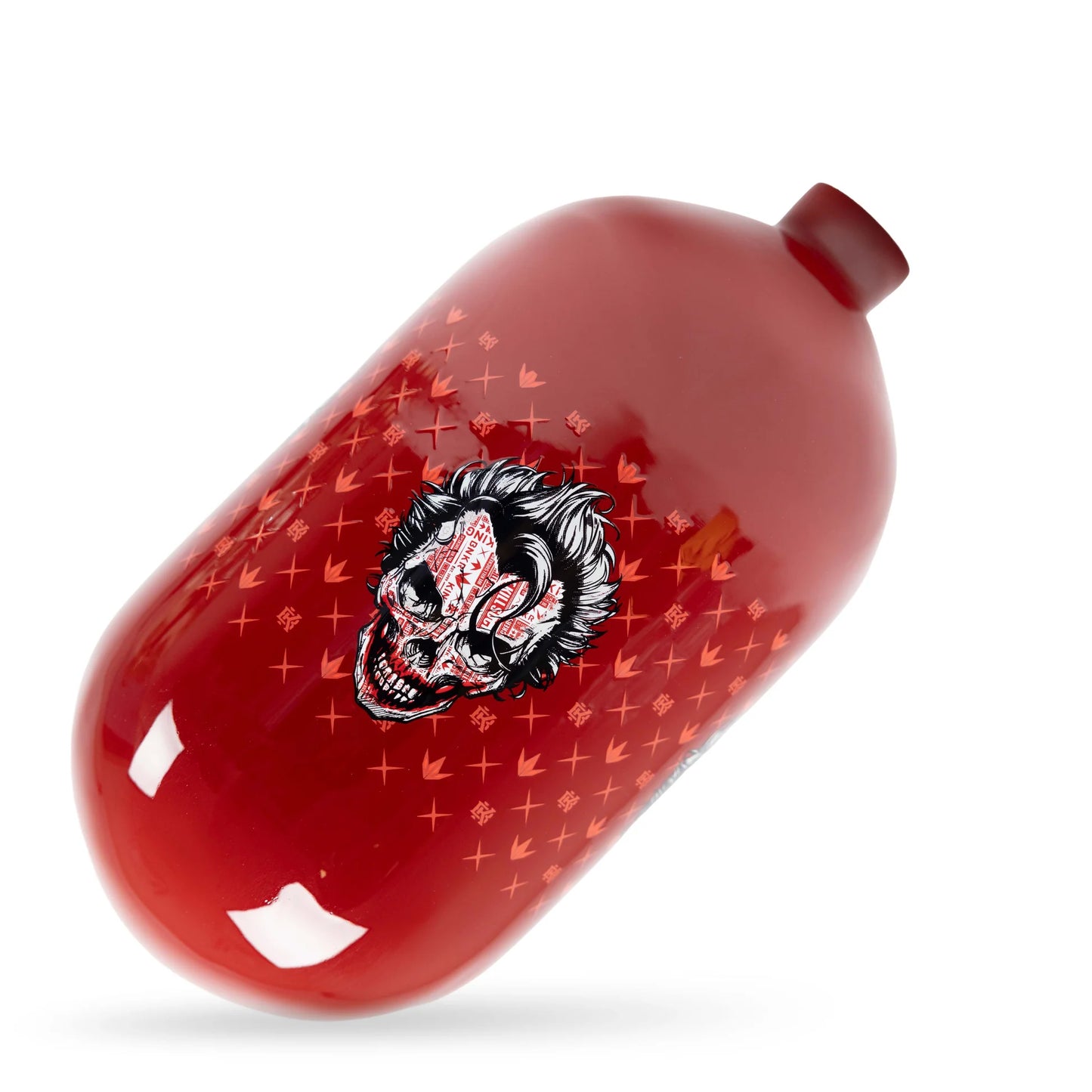 BunkerKings FN Lite Air Tank - 70ci Blood Red Joker Skull (BOTTLE ONLY)