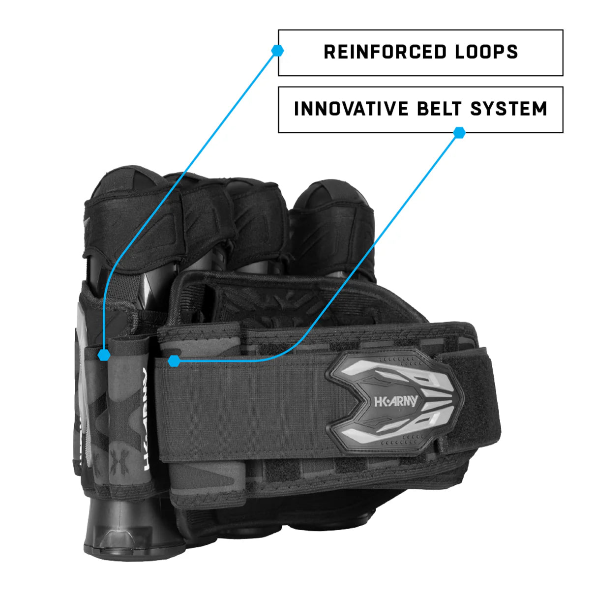 HK Army Zero G 2.0 Harness - Black/Red (3+2)