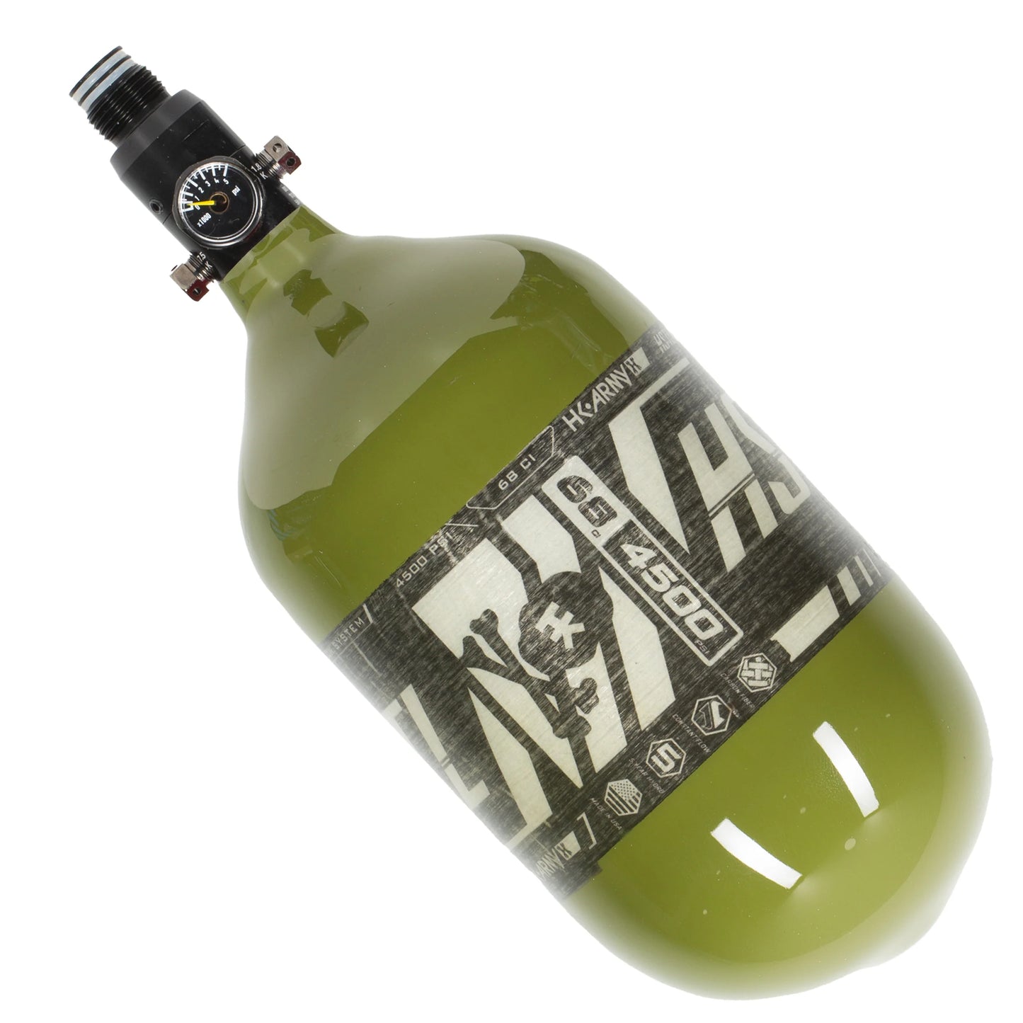 HK HSTL Air Tank - Standard Reg (68ci/ 4500psi) Olive