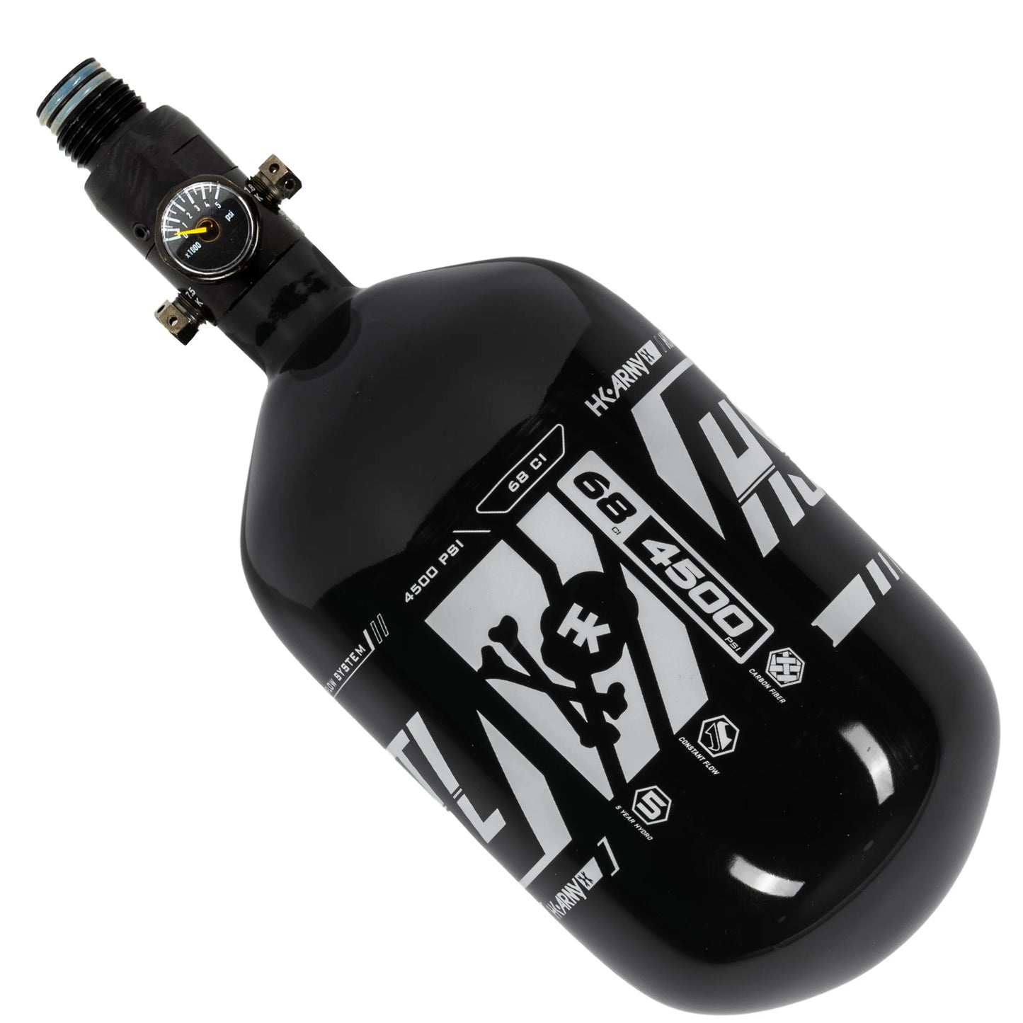 HK HSTL Air Tank - (68ci/ 4500psi) Black / White