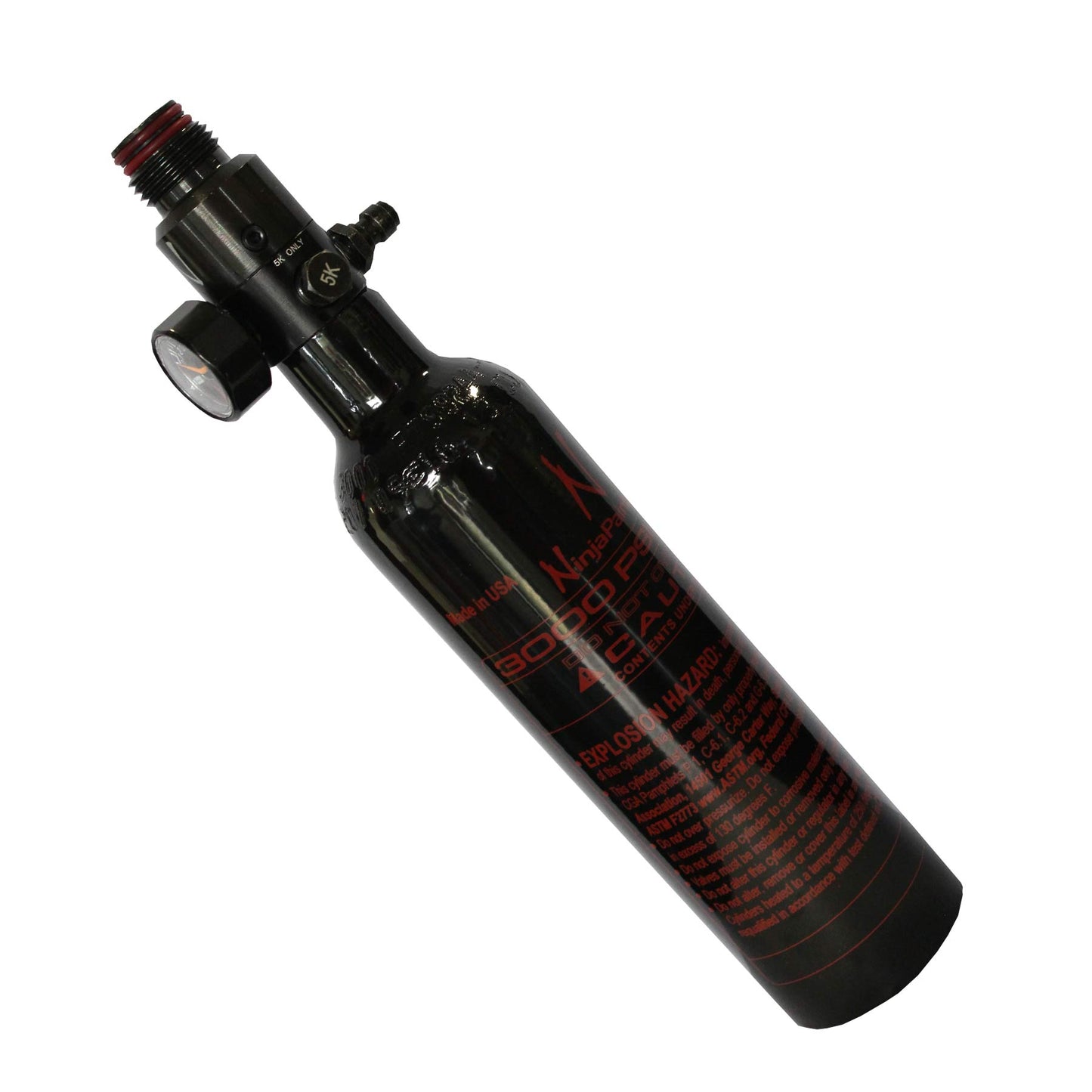 Ninja Aluminum Compressed Air Tank (13ci) - Black/Red