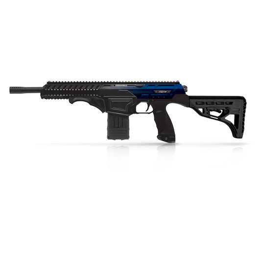Dye Assault Matrix DAM Paintball Gun - Black / Blue Water Fade