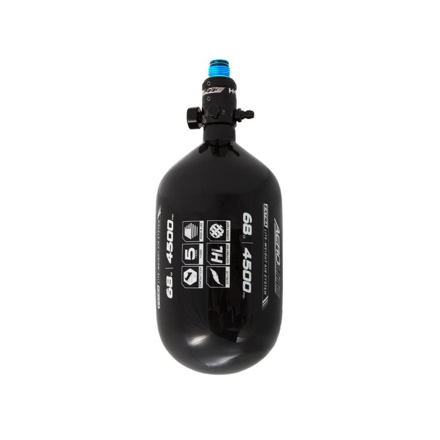 HK Army Extra Lite Air Tank (68ci/4500psi, Pro Regulator) - Black