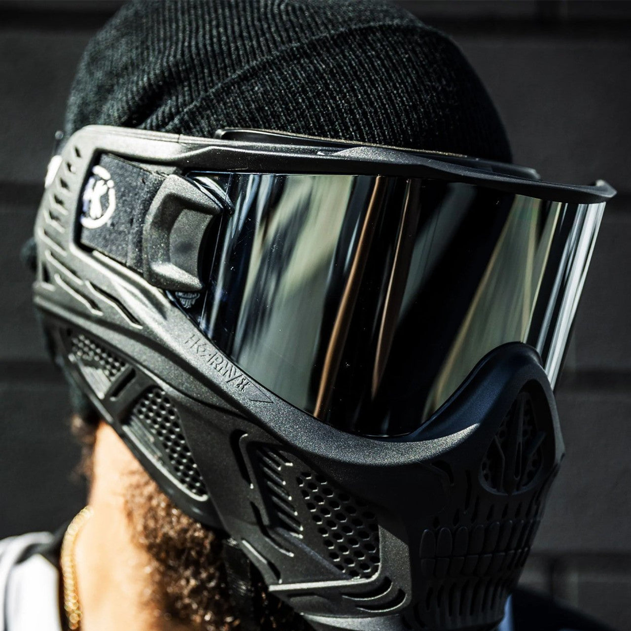 HK Army HSTL Skull Goggle - Black (Chrome Lens)