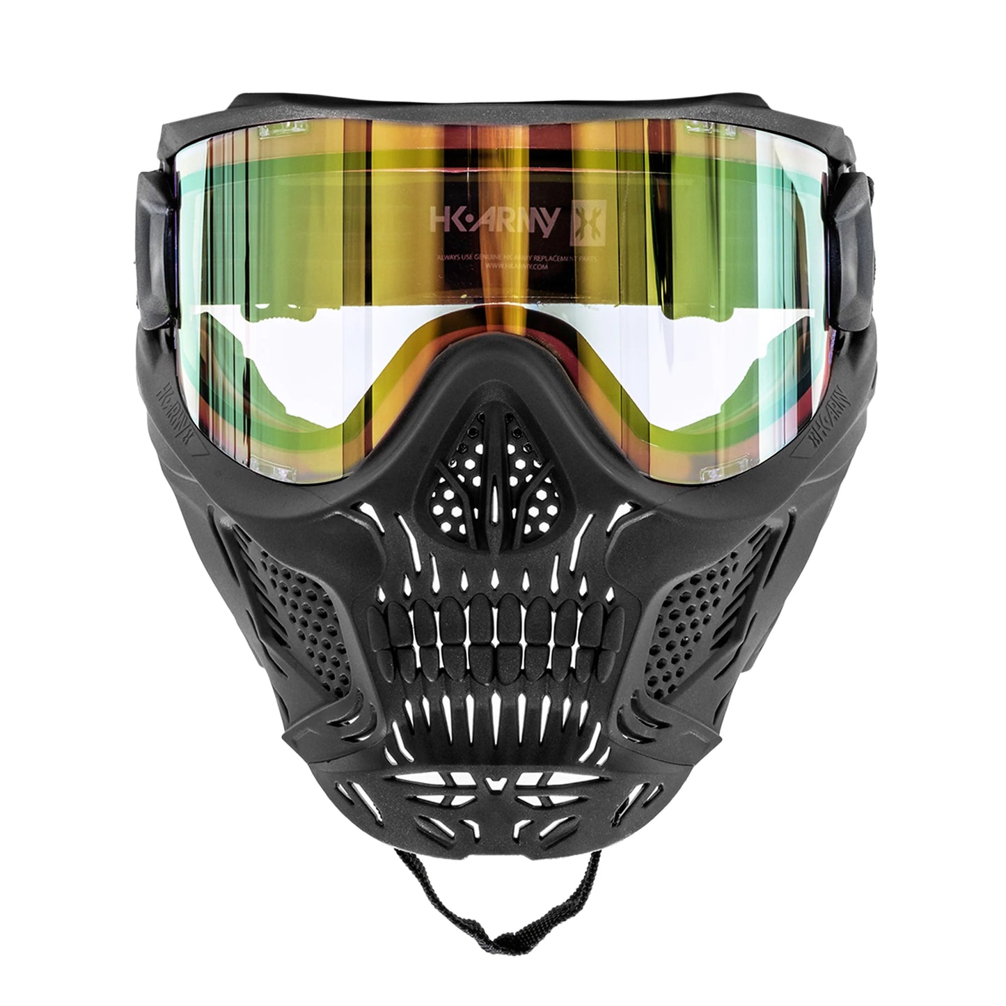 HK Army HSTL Skull Goggle (RAIDER) - Black (Gold Lens)