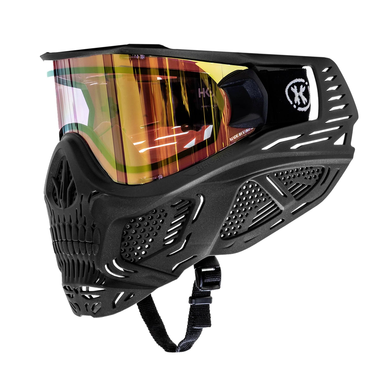 HK Army HSTL Skull Goggle (RAIDER) - Black (Gold Lens)