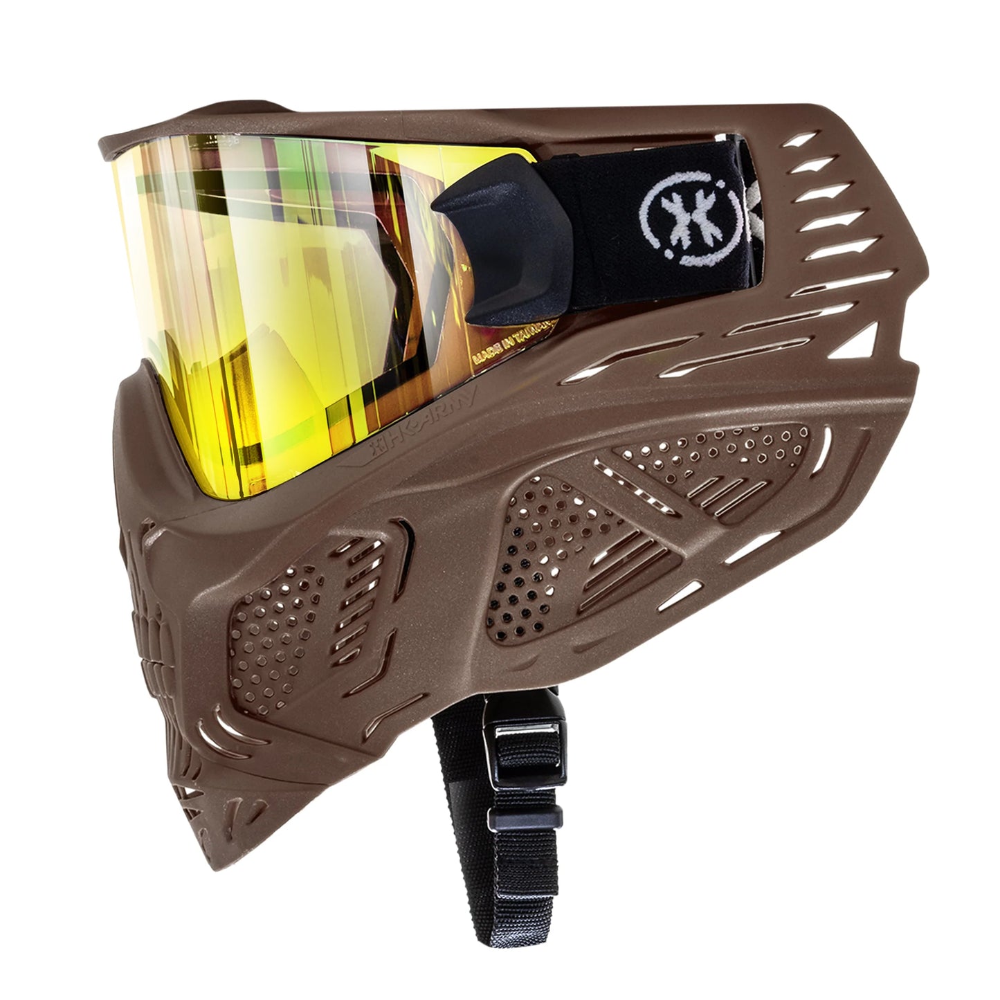 HK Army HSTL Skull Goggle (SANDMAN) - Tan (Gold Lens)