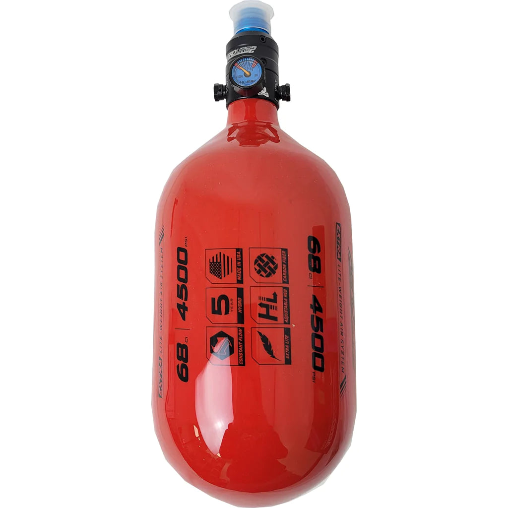 HK Army Extra Lite Air Tank (68ci/4500psi, Pro Regulator) - Red