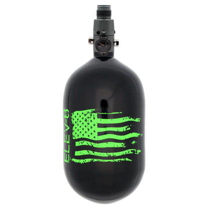 ELEV-8 Air Tank - 68ci/4500 Gloss Black / Green Flag