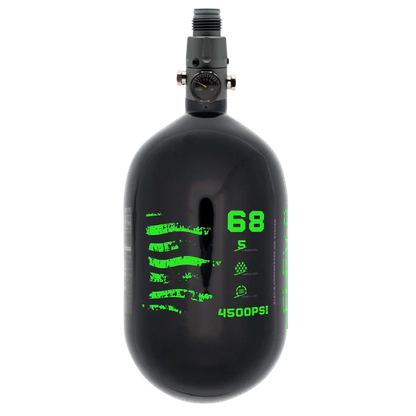 ELEV-8 Air Tank - 68ci/4500 Gloss Black / Green Flag