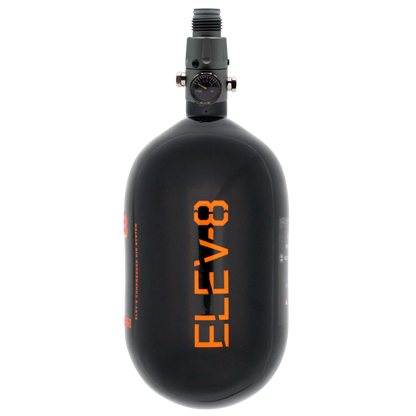 ELEV-8 Air Tank - 68ci/4500 Gloss Black / Orange Logo