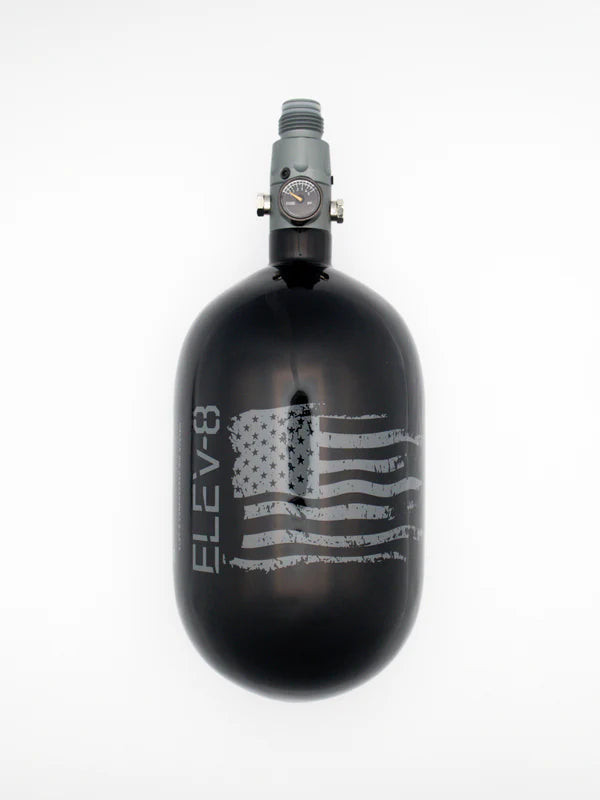 ELEV-8 Air Tank - 68ci/4500 Gloss Black /  Flag