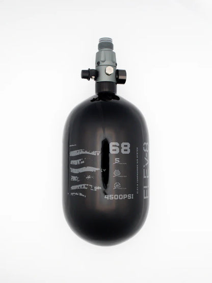 ELEV-8 Air Tank - 68ci/4500 Gloss Black / Pewter Flag