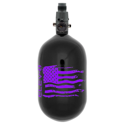 ELEV-8 Air Tank - 68ci/4500 Gloss Black / Purple Flag