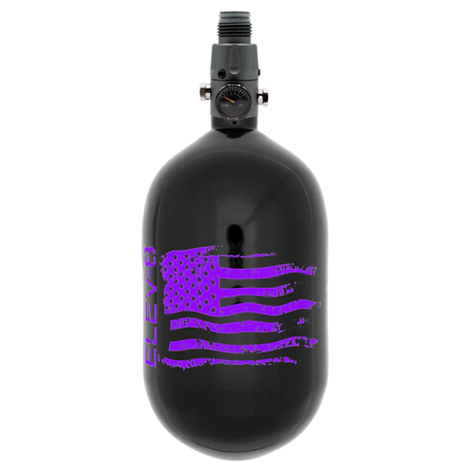 ELEV-8 Air Tank - 68ci/4500 Gloss Black / Purple Flag
