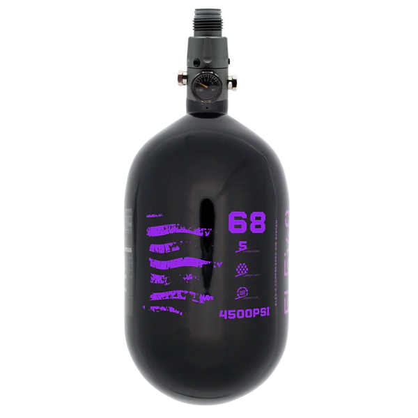ELEV-8 Air Tank - 68ci/4500 Gloss Black / Purple Flag