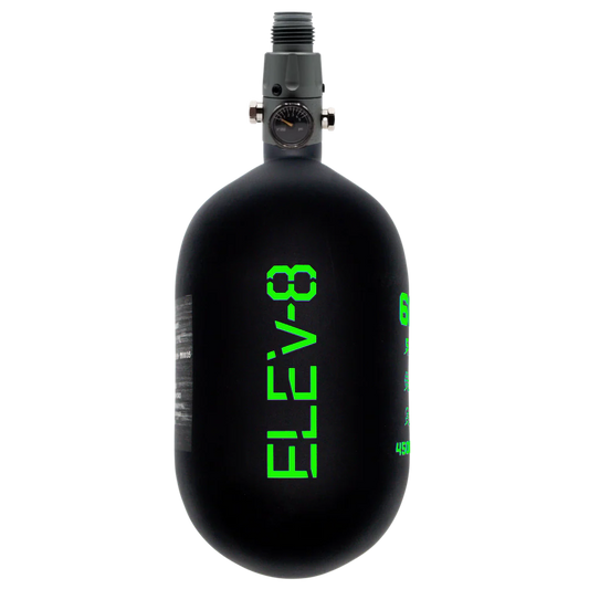 ELEV-8 Air Tank - 68ci/4500 Gloss Black / Green Logo