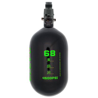 ELEV-8 Air Tank - 68ci/4500 Gloss Black / Green Logo