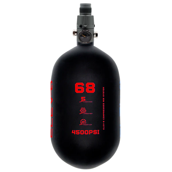 ELEV-8 Air Tank - 68ci/4500 Matte Black / Red Logo
