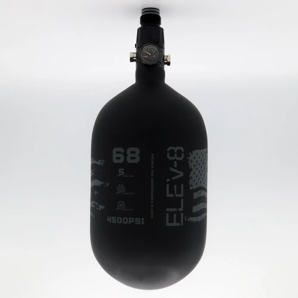 ELEV-8 Air Tank - 68ci/4500 Matte Black, ELEV-8 Pro Regulator (black)