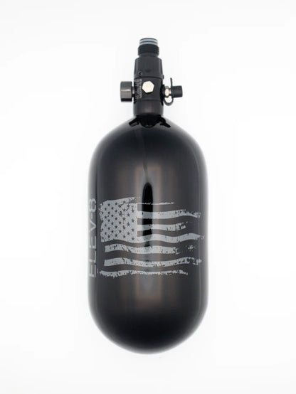 ELEV-8 Air Tank - 77ci/4500 Gloss Black / Pewter Flag
