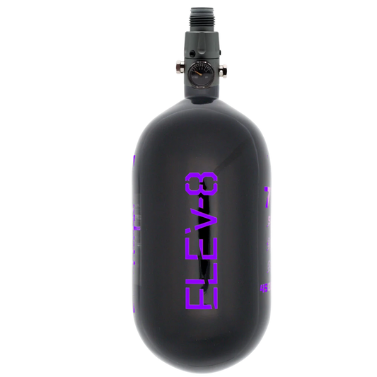 ELEV-8 Air Tank - 77ci/4500 Gloss Black / Purple Logo