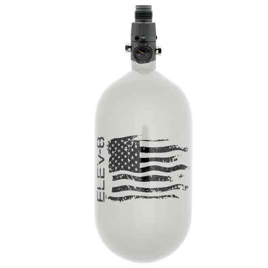 ELEV-8 Air Tank - 77ci/4500 Gloss Pewter / Black Flag