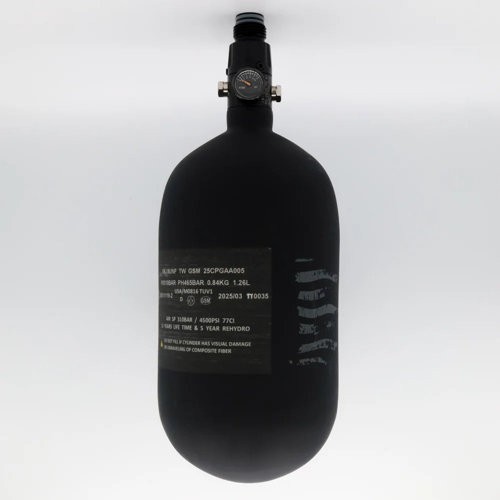 ELEV-8 Air Tank - 77ci/4500 Matte Black, ELEV-8 Pro Regulator (black)