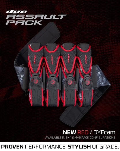 Dye Assault Pack Pro Harness 4+5 - Black DyeCam Red