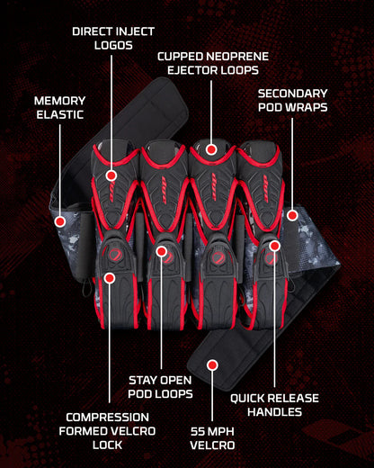 Dye Assault Pack Pro Harness 4+5 - Black DyeCam Red