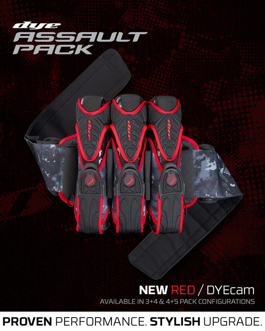 Dye Assault Pack Pro Harness 3+4 - Black DyeCam Red