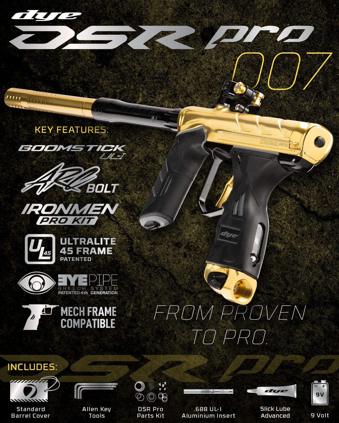Dye DSR Pro Paintball Gun - 007 Polish