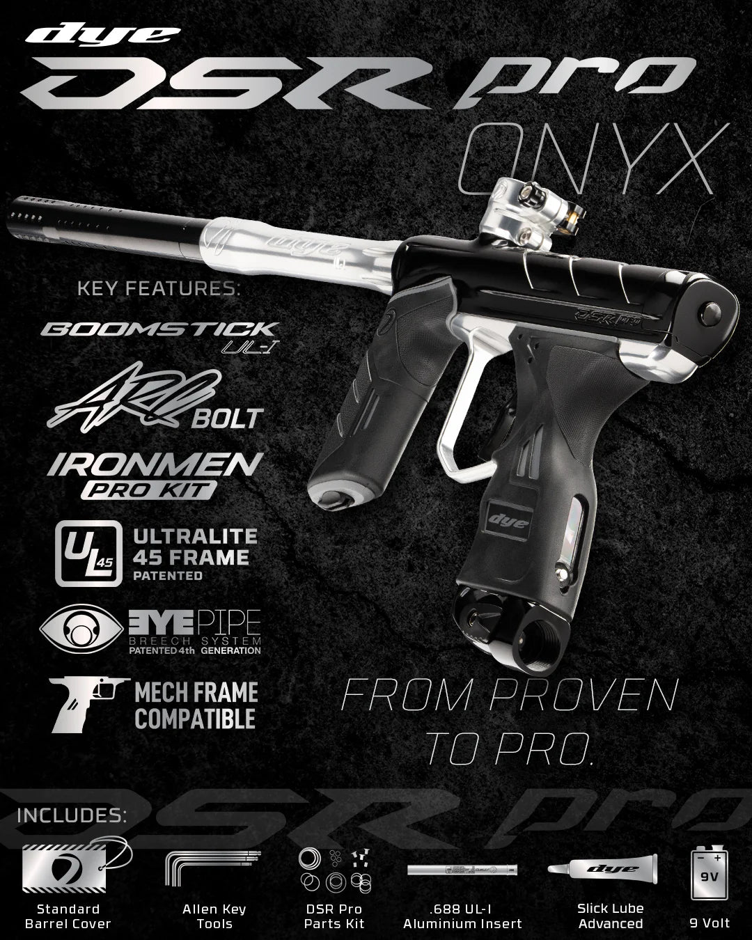 Dye DSR Pro Paintball Gun - Onyx Polish
