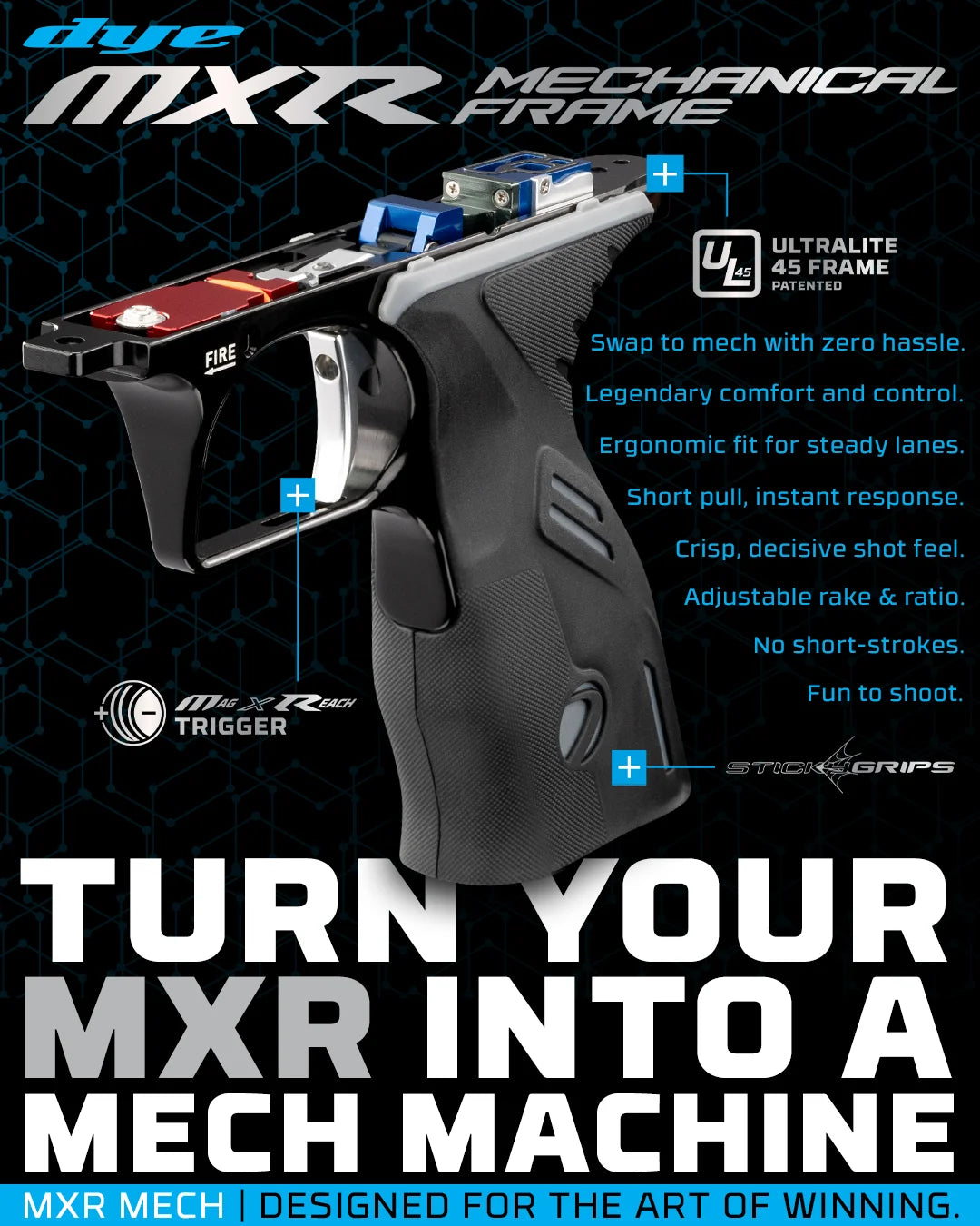Dye MXR Mech Frame (Black)